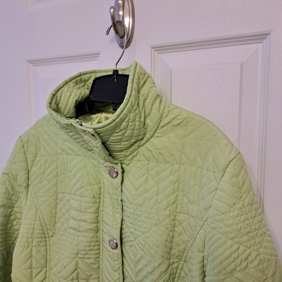 Weatherproof Garment Company Quilted Jacket Women's Large Green Coat - Picture 7 of 15